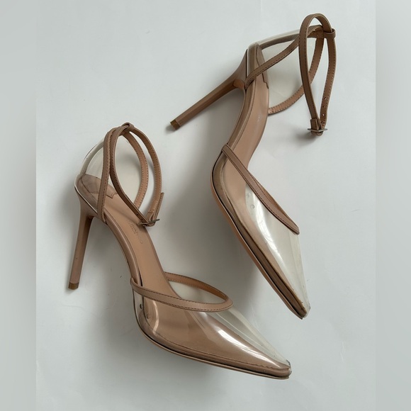 Tony bianco lisa heel sz 9 Lisa Heel in Clear Vynalite & Skin Capretto - Picture 4 of 14